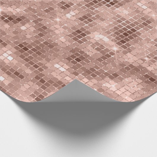 Roos Gold Blush Grill Powder Vonkkristallen Girly Cadeaupapier (Hoek)