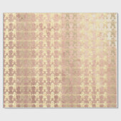 Roos Gold Blush kerstgemberspeler Roze Cadeaupapier (Vlak)