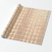 Roos Gold Blush kerstgemberspeler Roze Cadeaupapier (Uitgerold)