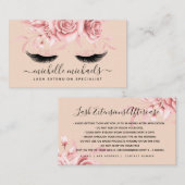 Roos Gold Blush Lashes Nazorginstructies Visitekaartje (Voorkant / Achterkant)