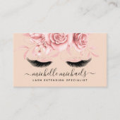 Roos Gold Blush Lashes Nazorginstructies Visitekaartje (Voorkant)