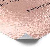 Roos Gold Blush Make-up Eyes Lashes Prijzen Glas Poster (Hoek)