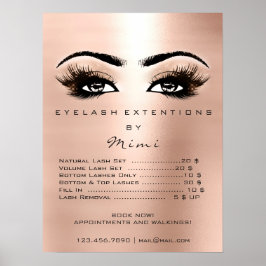 Roos Gold Blush Makeup Eyes Lashes Prijzen Poster