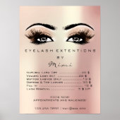 Roos Gold Blush Makeup Eyes Lashes Prijzen Poster (Voorkant)