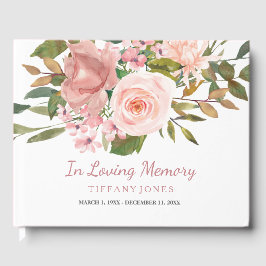 Roos Gold Blush Memorial Notice Service Gastenboek