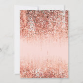 Roos Gold Blush Mermaid Glitter Gradient Weddensch Kaart (Achterkant)