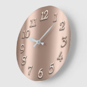 Roos Gold Blush Metal Skinny Ivory Arabian Numbers Grote Klok (Hoek)