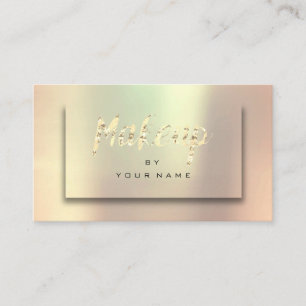 Roos Gold Blush Metallic Minimale Makeup Artist 3D Visitekaartje