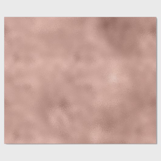 Roos Gold Blush Metallic Minimalism Glass Peach Cadeaupapier (Vlak)