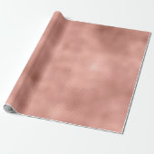 Roos Gold Blush Metallic Minimalism Glass Peach Cadeaupapier (Uitgerold)