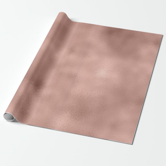 Roos Gold Blush Metallic Minimalism Glass Peach Cadeaupapier (Uitgerold)