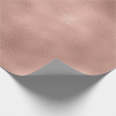 Roos Gold Blush Metallic Minimalism Glass Peach Cadeaupapier (Hoek)