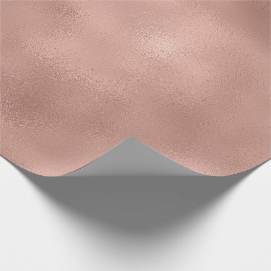 Roos Gold Blush Metallic Minimalism Glass Peach Cadeaupapier (Hoek)