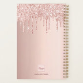 Roos Gold Blush Monogram Druppels Planner (Achterkant)