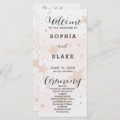 Roos Gold, Blush & Off White Stars trouwprogramma (Voorkant / Achterkant)