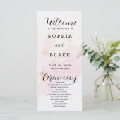 Roos Gold, Blush & Off White Stars trouwprogramma (Staand voorkant)