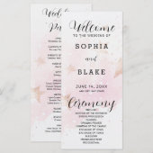 Roos Gold, Blush & Off White Stars trouwprogramma (Voorkant / Achterkant)