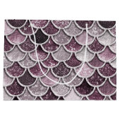 Roos Gold Blush Ombre Glitter Mermaid Scales Large Cadeautasje (Achterkant)