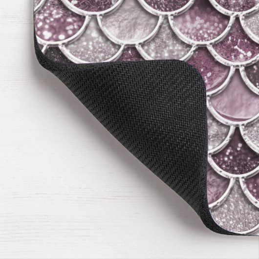 Roos Gold Blush Ombre Glitter Mermaid Scales Muismat (Hoek)