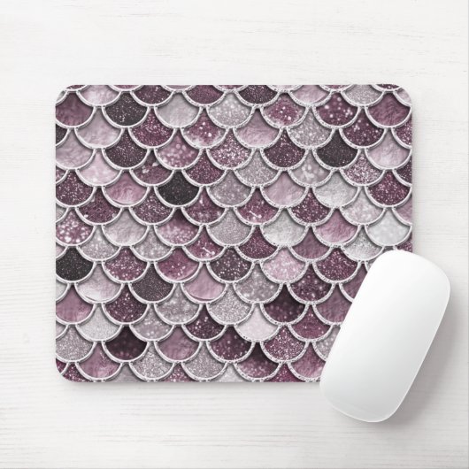 Roos Gold Blush Ombre Glitter Mermaid Scales Muismat (Met muis)