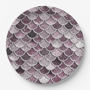 Roos Gold Blush Ombre Glitter Mermaid Scales Papieren Bordje