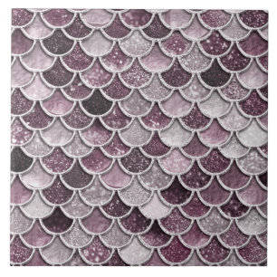 Roos Gold Blush Ombre Glitter Mermaid Scales Tegeltje