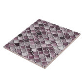 Roos Gold Blush Ombre Glitter Mermaid Scales Tegeltje (Zijkant)