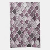 Roos Gold Blush Ombre Glitter Mermaid Scales Theedoek (Verticaal)