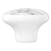 Roos Gold Blush Ombre Glitter op Trendy Marble Keramische Knop (Zijkant)