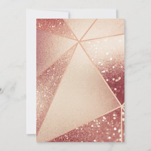 Roos Gold, Blush Pampas Grass Floral Bridal Brunch Kaart (Achterkant)