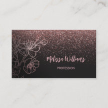 Roos Gold Blush Pink Black Floral | QR-code