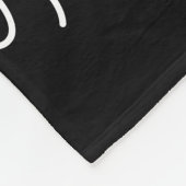 Roos Gold - Blush Pink Black Glitter Monogram Naam Fleece Deken (Hoek)