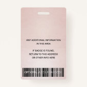 ROOS GOLD BLUSH PINK BLACK VIP EVENT ACCESS PASS BADGE (Achterkant)