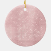 Roos Gold - Blush Pink Christmas Rendier Monogram Keramisch Ornament (Achterkant)