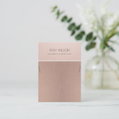 ROOS GOLD BLUSH PINK COPPER KETTING DISPLAY VISITEKAARTJE (Staand voorkant)