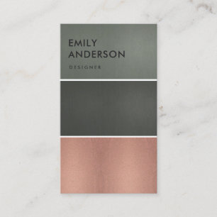 ROOS GOLD BLUSH PINK COPPER STEEL GRAY STRIPS VISITEKAARTJE