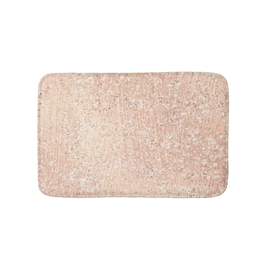Roos Gold Blush Pink Crystal Glass Lux Glitter Badmat (Voorkant)