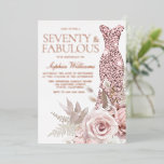 Roos Gold, Blush Pink Dress 70th Birthday Party Folie Uitnodiging<br><div class="desc">Roos Gold,  Blush Pink Dress 70th Birthday Party Folie Uitnodiging Bekijk andere uitnodigingen in onze niche en nestwinkel</div>