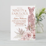 Roos Gold, Blush Pink Dress 90th Birthday Party Folie Uitnodiging<br><div class="desc">Roos Gold,  Blush Pink Dress 90th Birthday Party Folie Uitnodiging Bekijk andere uitnodigingen in onze niche en nestwinkel</div>