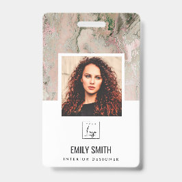 ROOS GOLD BLUSH PINK EMPLOYEE FOTO BAR CODE NAAM  BADGE