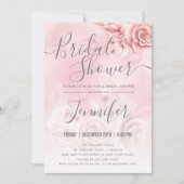 Roos Gold Blush Pink Floral Glitter Vrijgezellenfe Kaart (Voorkant)