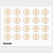 Roos Gold & Blush Pink geometrische weddingplanner Ronde Sticker (Vel)