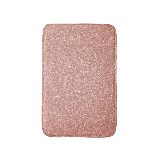 Roos Gold - Blush Pink Glitter and Sparkle Badmat (Voorkant Verticaal)