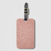 Roos Gold - Blush Pink Glitter and Sparkle Bagagelabel (Voorkant (verticaal))