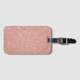 Roos Gold - Blush Pink Glitter and Sparkle Bagagelabel
