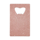 Roos Gold - Blush Pink Glitter and Sparkle Creditkaart Flessenopener (Achterkant)