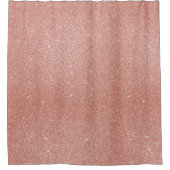Roos Gold - Blush Pink Glitter and Sparkle Douchegordijn (Voorkant)