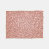 Roos Gold - Blush Pink Glitter and Sparkle Fleece Deken (Voorkant (Horizontaal))