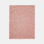 Roos Gold - Blush Pink Glitter and Sparkle Fleece Deken (Voorkant)