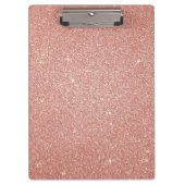 Roos Gold - Blush Pink Glitter and Sparkle Klembord (Voorkant)